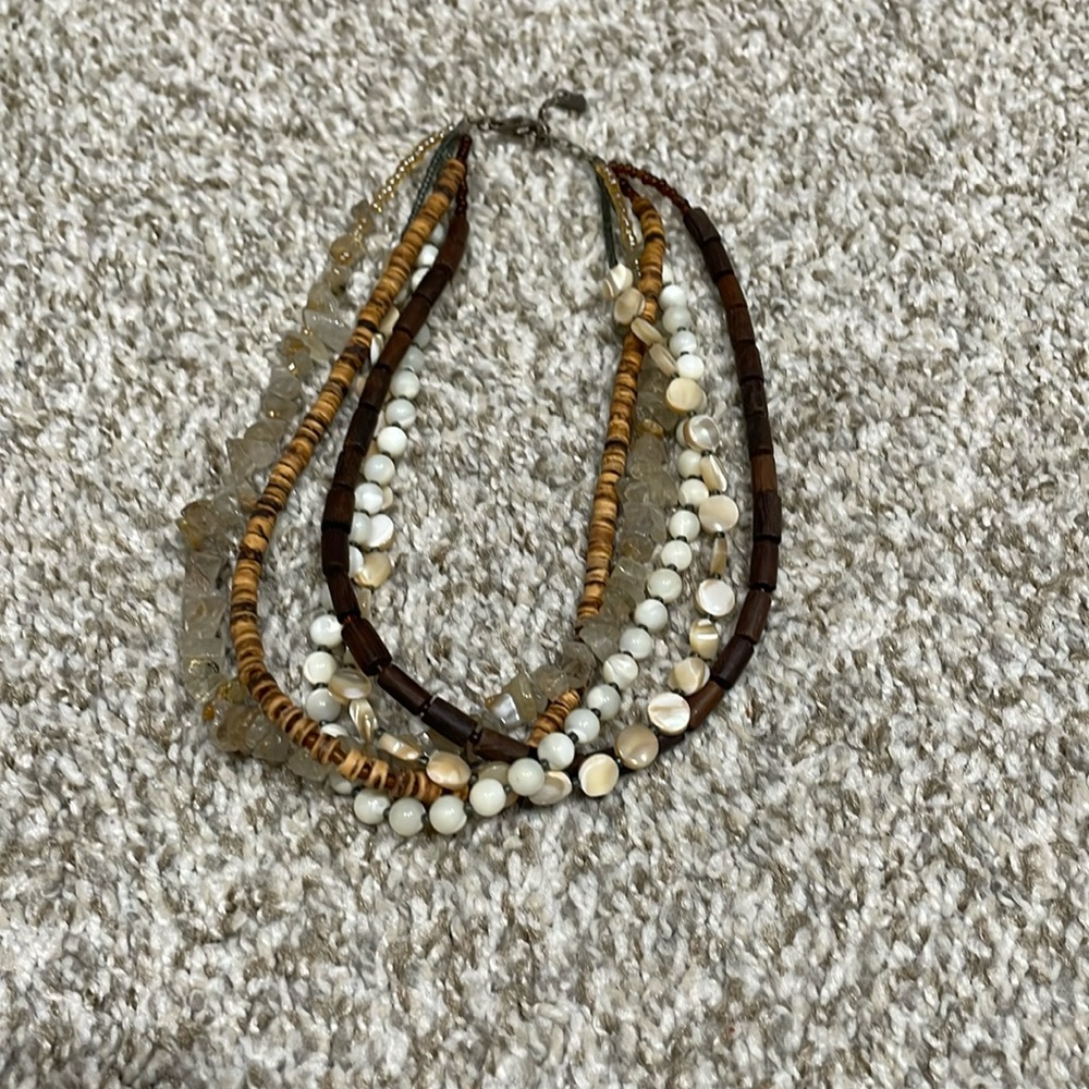 Brown and cream silpada necklace